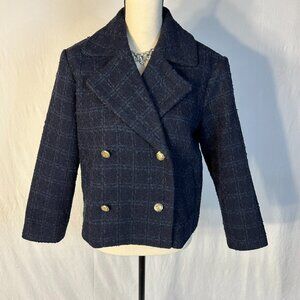 Lauren Conrad Blue with gold buttons Womens Jacket Size Medium